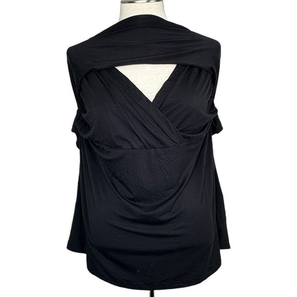 Smallshow Women's Maternity Short Sleeve Nursing Top Black Size XXL - Picture 2 of 6